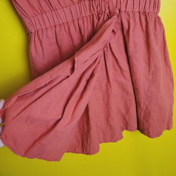Zara Linen Blend Romper Size Small - Picture 5 of 11